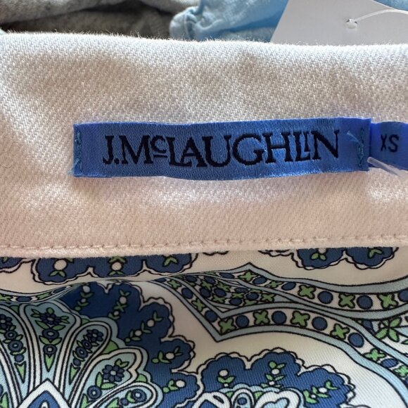 J. McLaughlin Women's Medina White Denim Jacket Gold Buttons Size XS - Picture 6 of 8